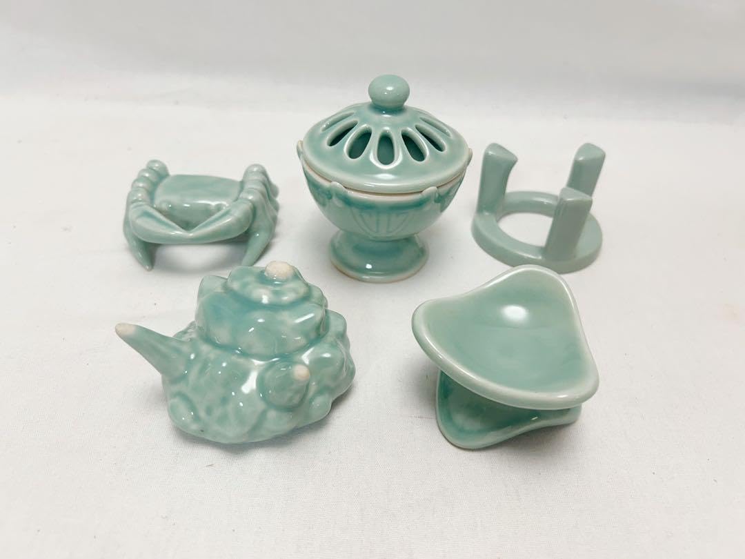 蓋付金襴手細密人物図三足飾壺 薩摩焼 明治時代 色絵 金彩 香炉 🍃 骨董品